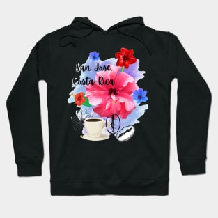 San Jose, Costa Rica Flower Design Hoodie